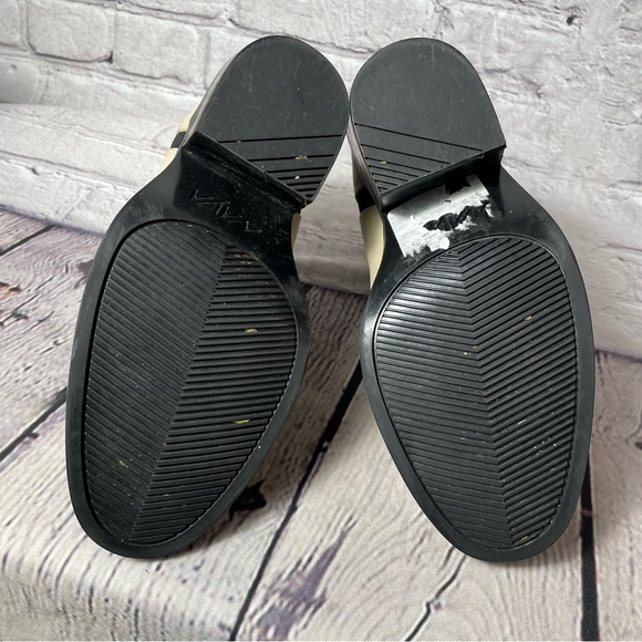 Naya Atom Ankle Boots Taupe Black Leather Size 8 - Picture 8 of 8